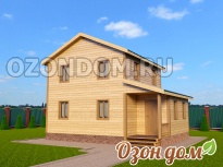 Двухэтажный каркасный дом 6х8 Климовск